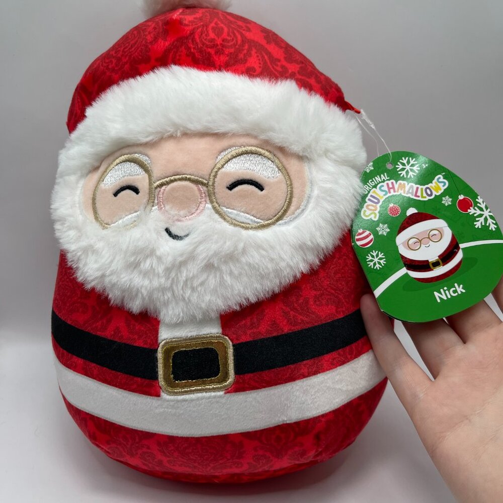 NWT Squishmallow Santa Nick Patterned Suit Santa Claus Stuffed Toy Christmas - Picture 5 of 10
